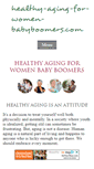 Mobile Screenshot of healthy-aging-for-women-babyboomers.com